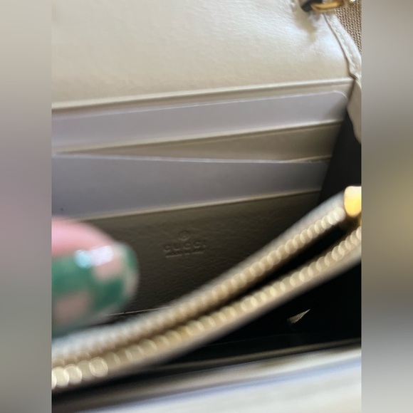 🤍SOLD🤍 Gucci GG Blondie Chain Wallet - Cream/Off-White - Picture 10 of 11